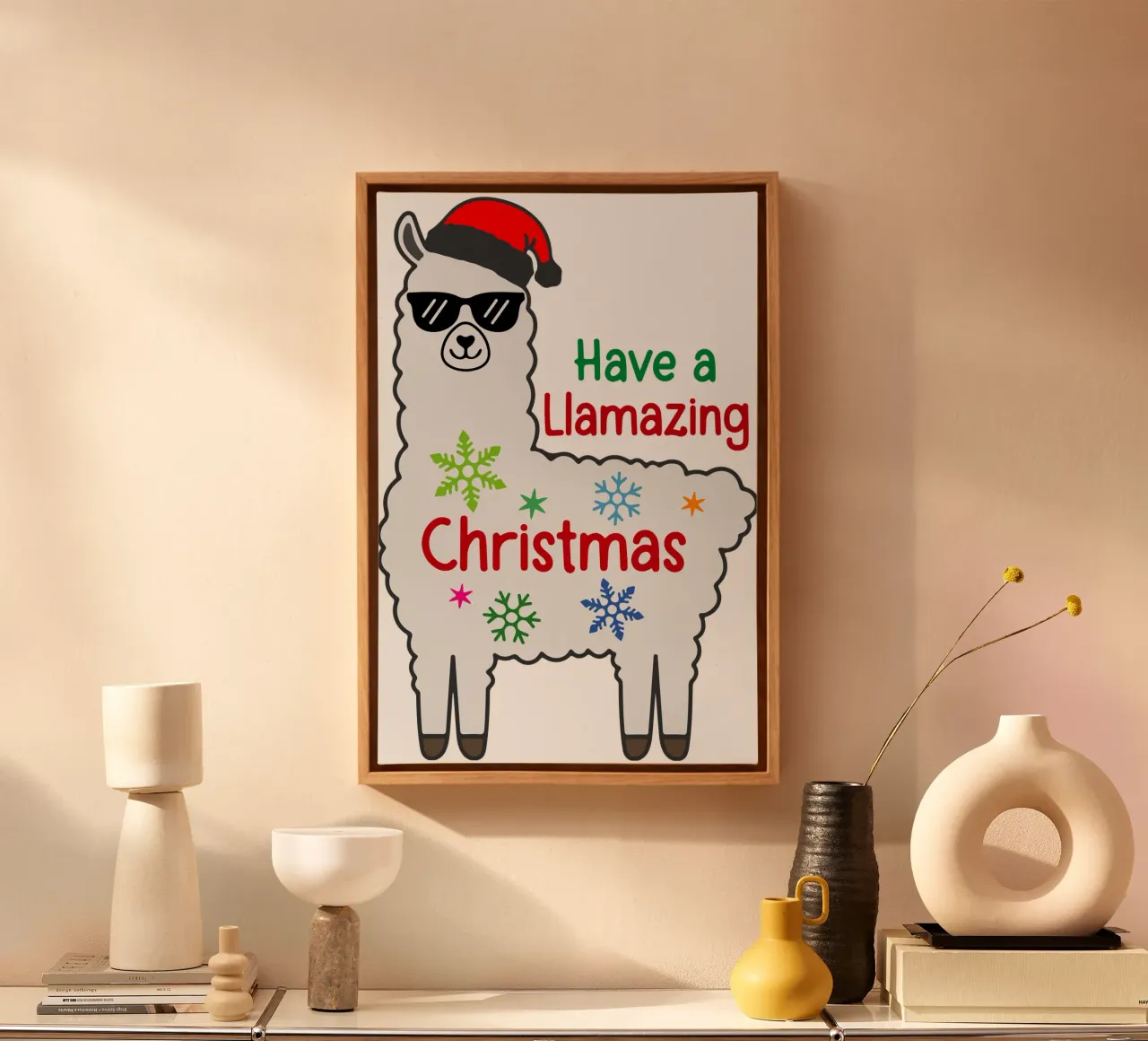 Have a llmazing christmas funny art design tela con Cornice a cassetta da onefeelshop