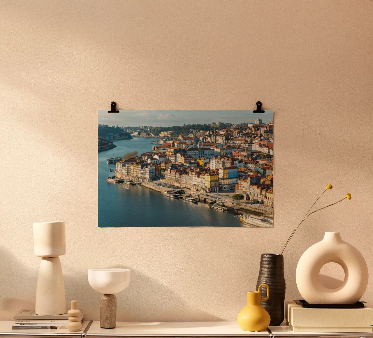 Porto Ville portuaire colorée Photographie poster de Carinaprint