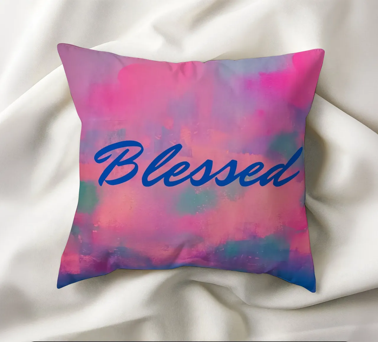 Stampa astratta colorata 'Blessed cuscino da FABOArt