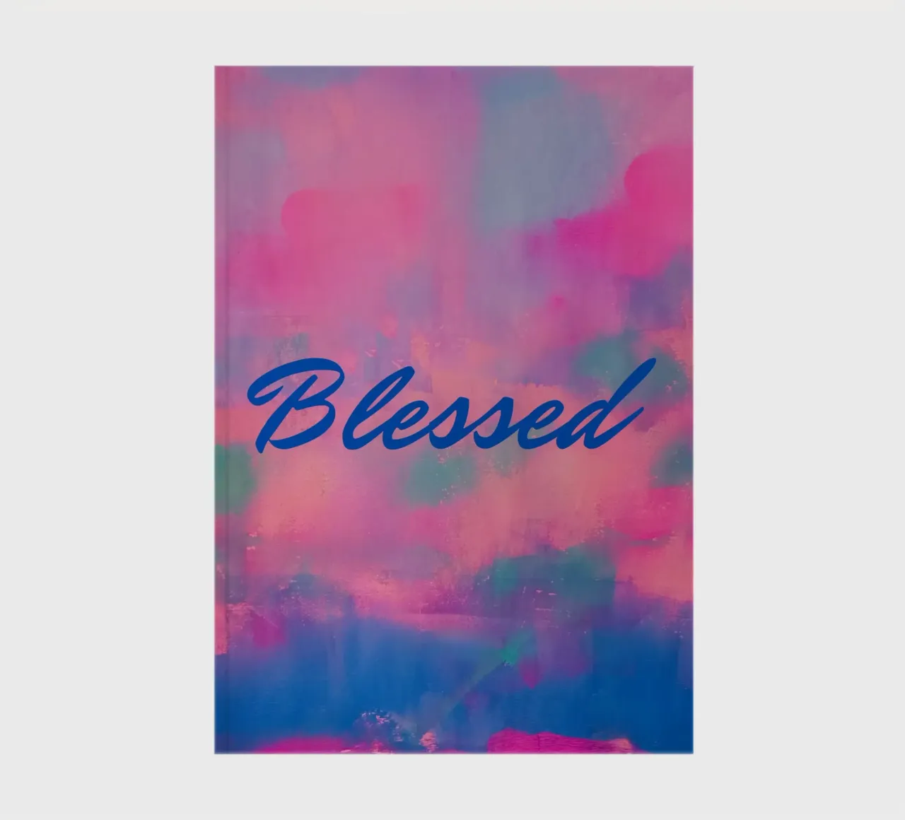 'Blessed' Colorful Abstract Print notebook by FABOArt