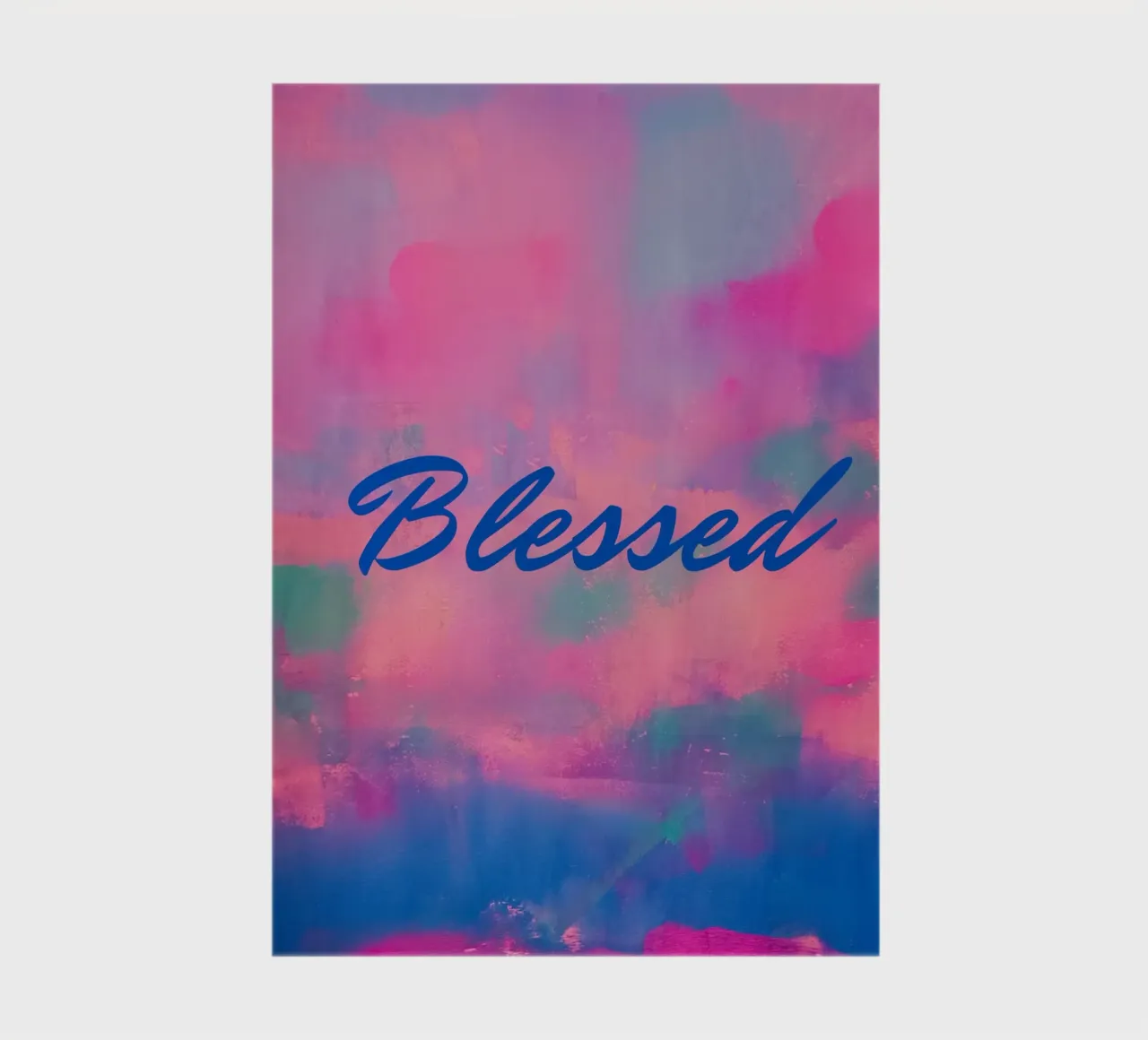 'Blessed' Colorful Abstract Print notebook by FABOArt