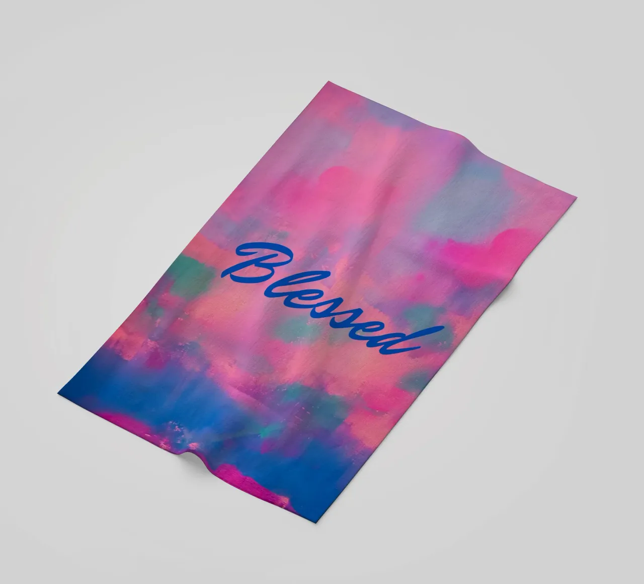 'Blessed' Colorful Abstract Print beach towel by FABOArt