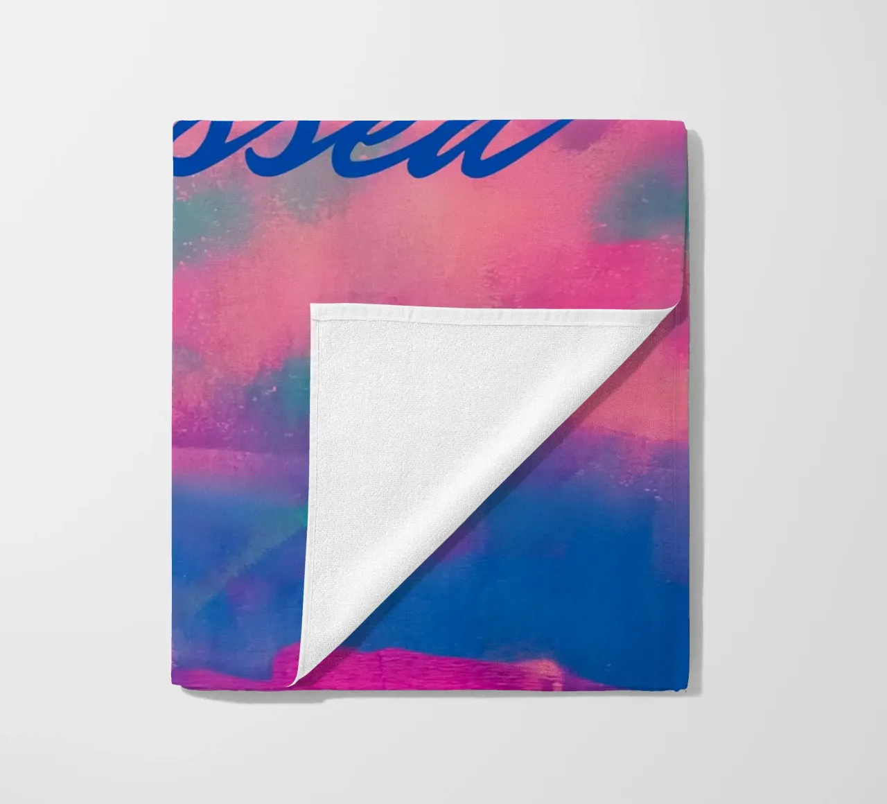 'Blessed' Colorful Abstract Print beach towel by FABOArt