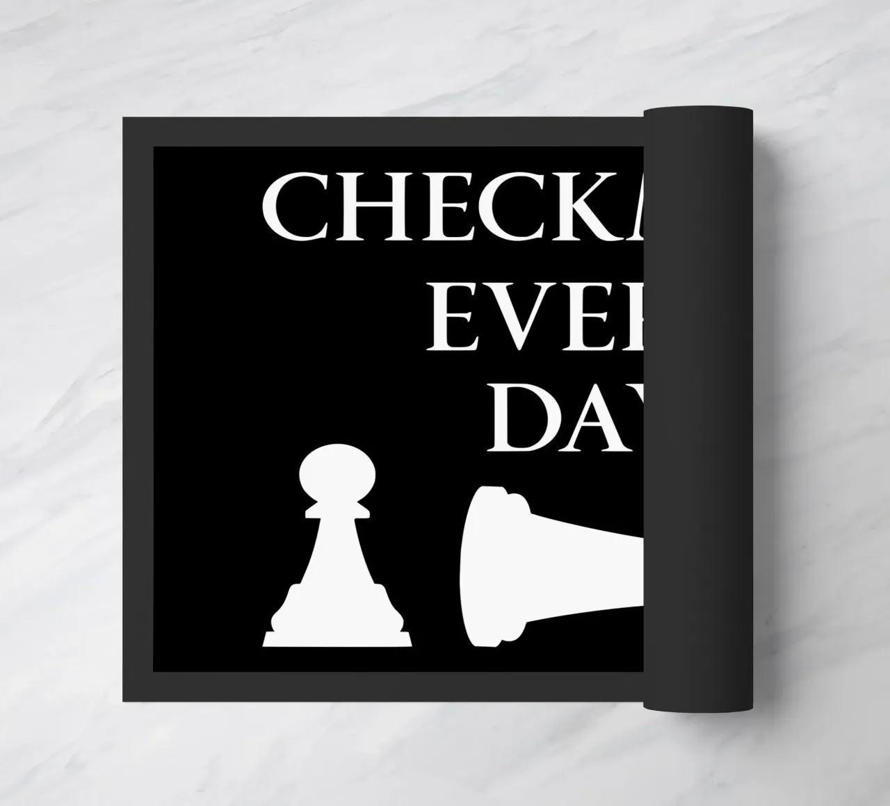 Checkmate Every Day Motivation Chess Funny Design paillasson de sillyindustries