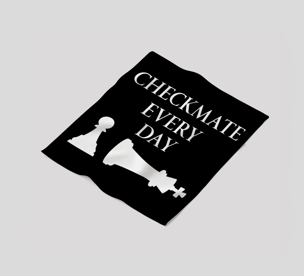 Checkmate Every Day Motivational Chess Funny Design fleece blanket by sillyindustries