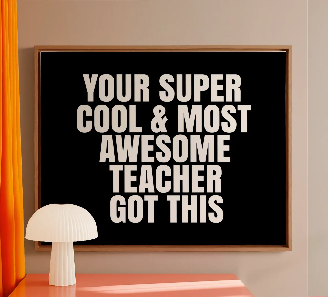 Your super cool and most awesome teacher got this tela con Cornice a cassetta da happieeagle
