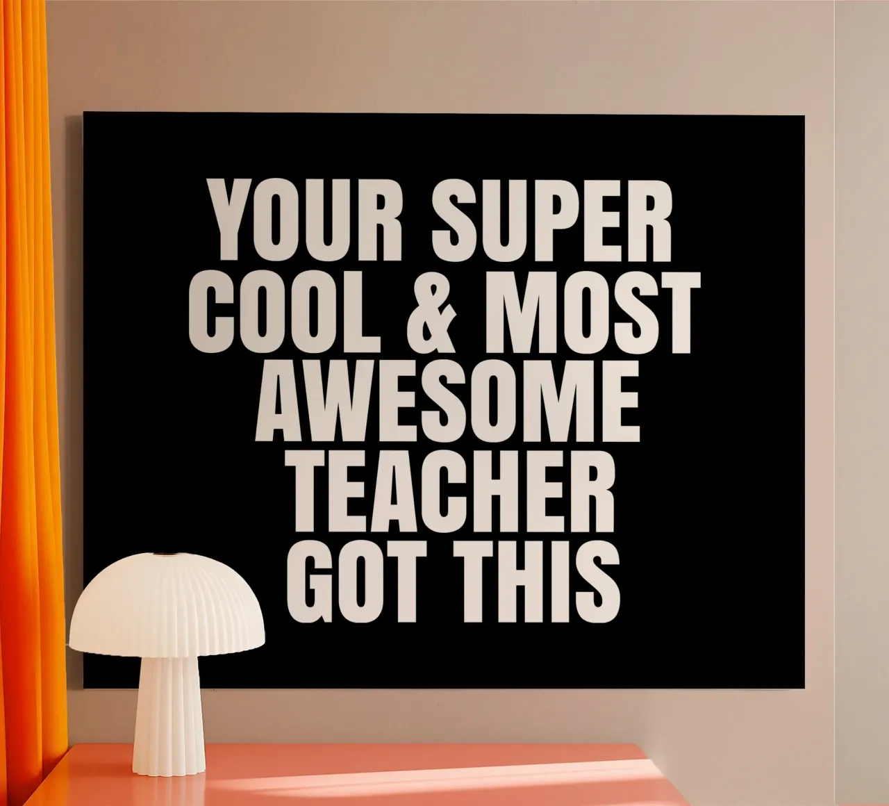 Your super cool and most awesome teacher got this tela con Cornice a cassetta da happieeagle