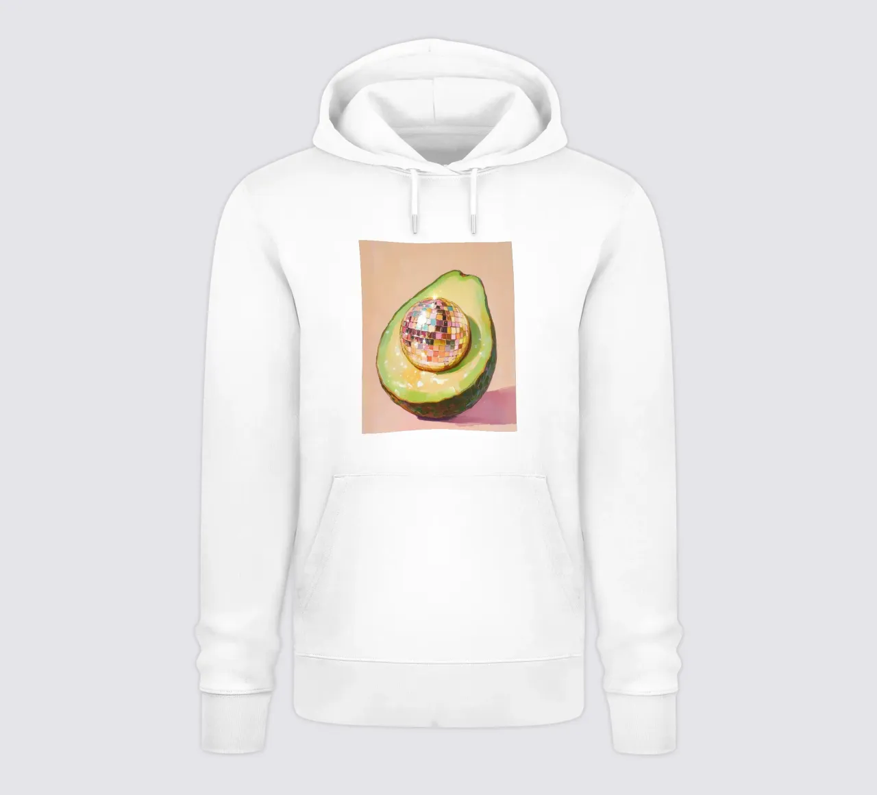 Disco Ball Avocado Art felpa con cappuccio da Melloi Art Print