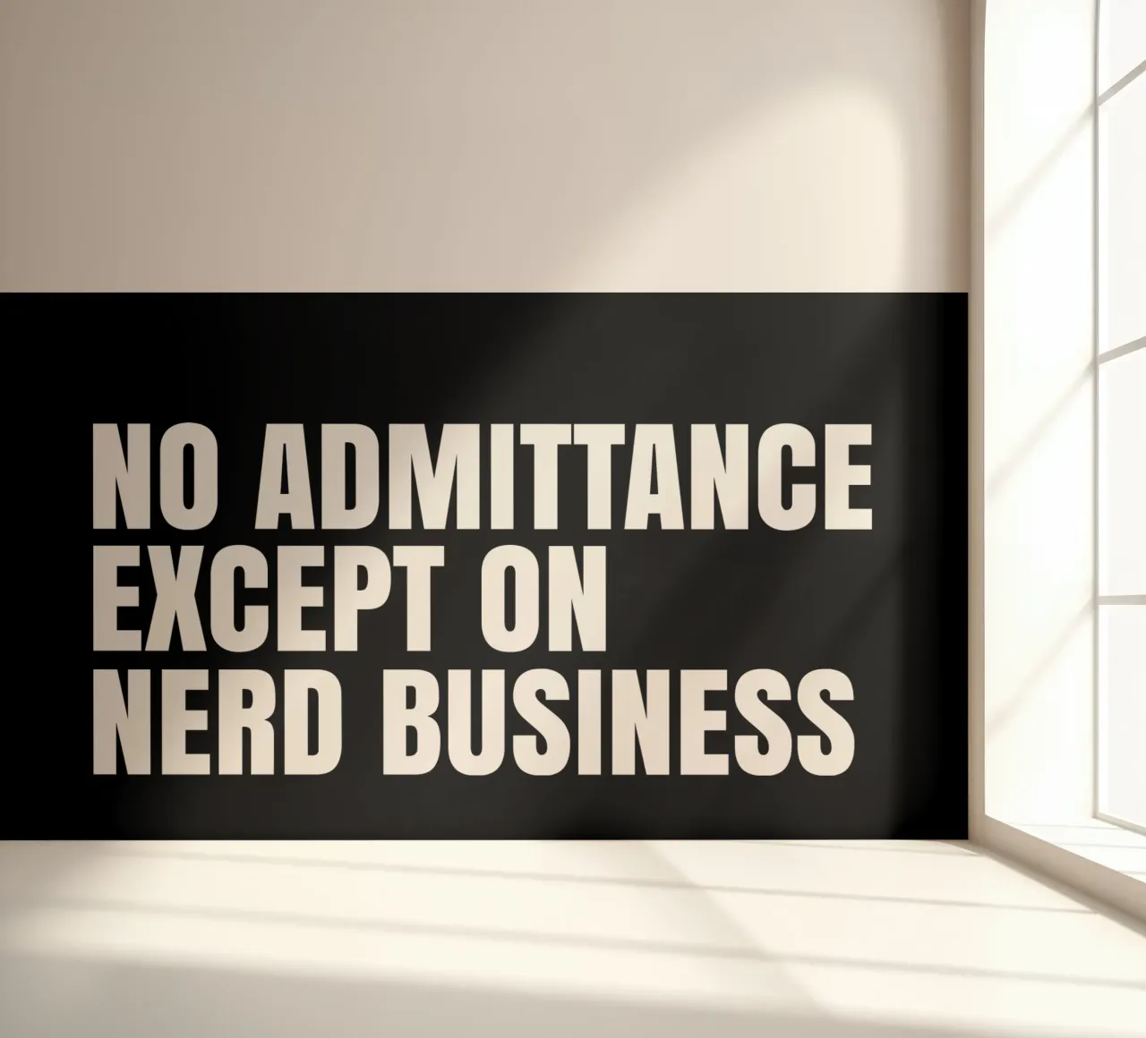 No admittance except on nerd business papel para pared de happieeagle