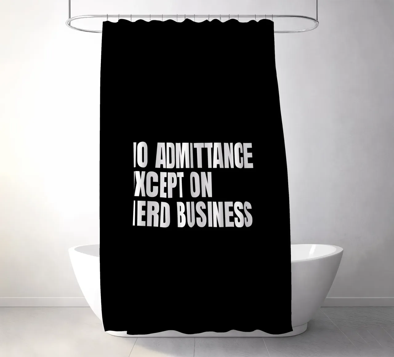 No admittance except on nerd business Duschvorhang von happieeagle