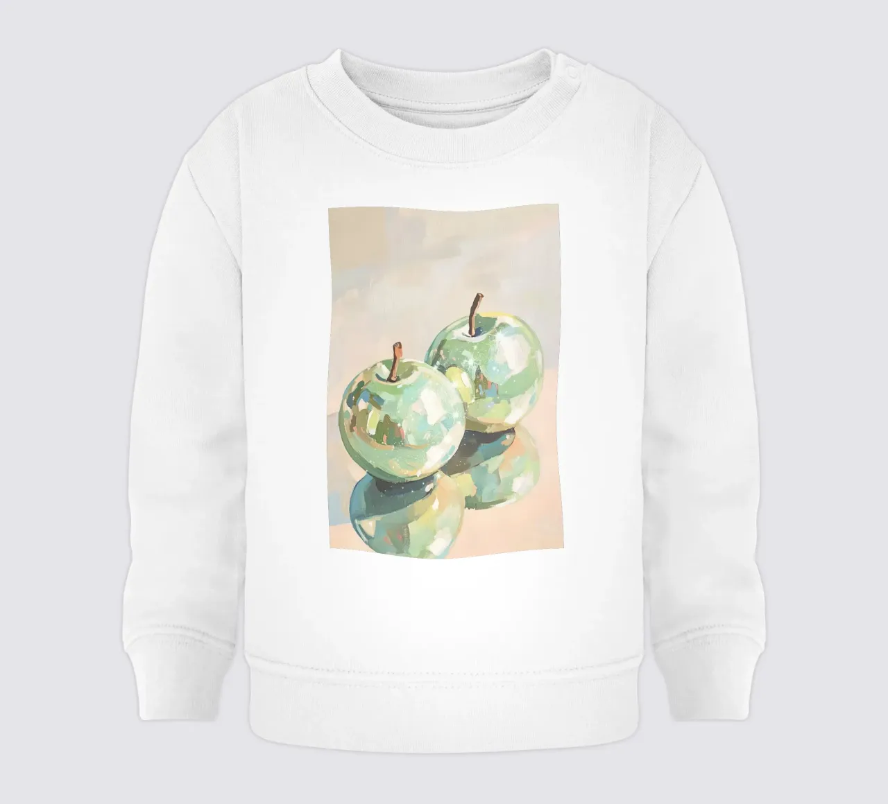 Mele verdi riflettenti Pittura felpa neonato da Melloi Art Print