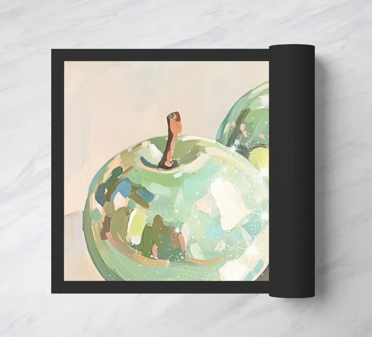 Mele verdi riflettenti Pittura zerbino da Melloi Art Print