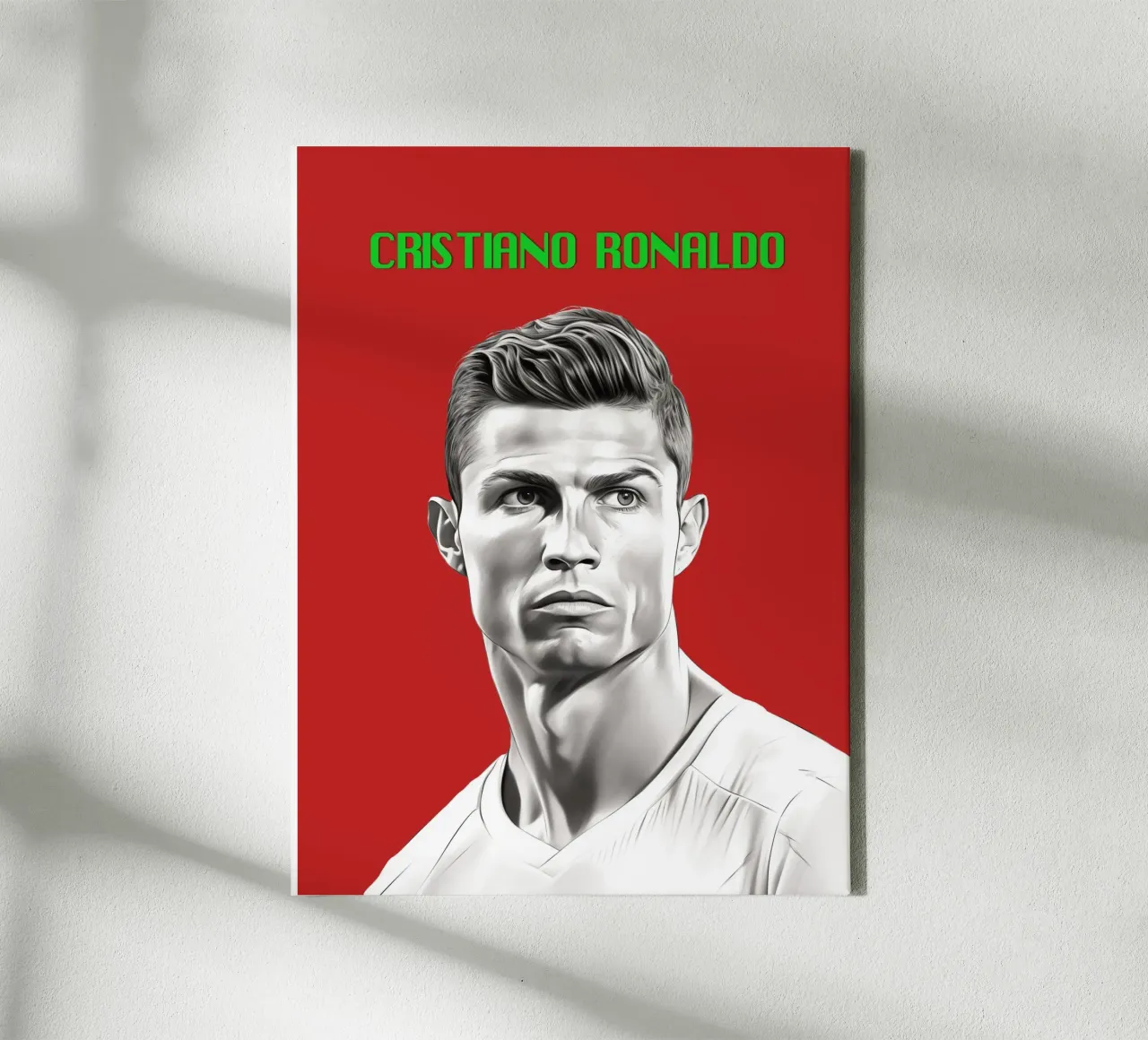 Ronaldo power and grace canvas with Floater frame by Carinaprint