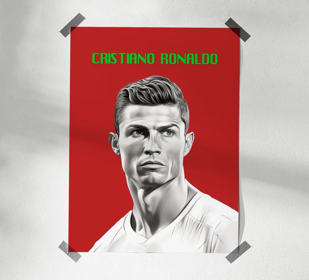 Ronaldo Kraft und Anmut Poster von Carinaprint