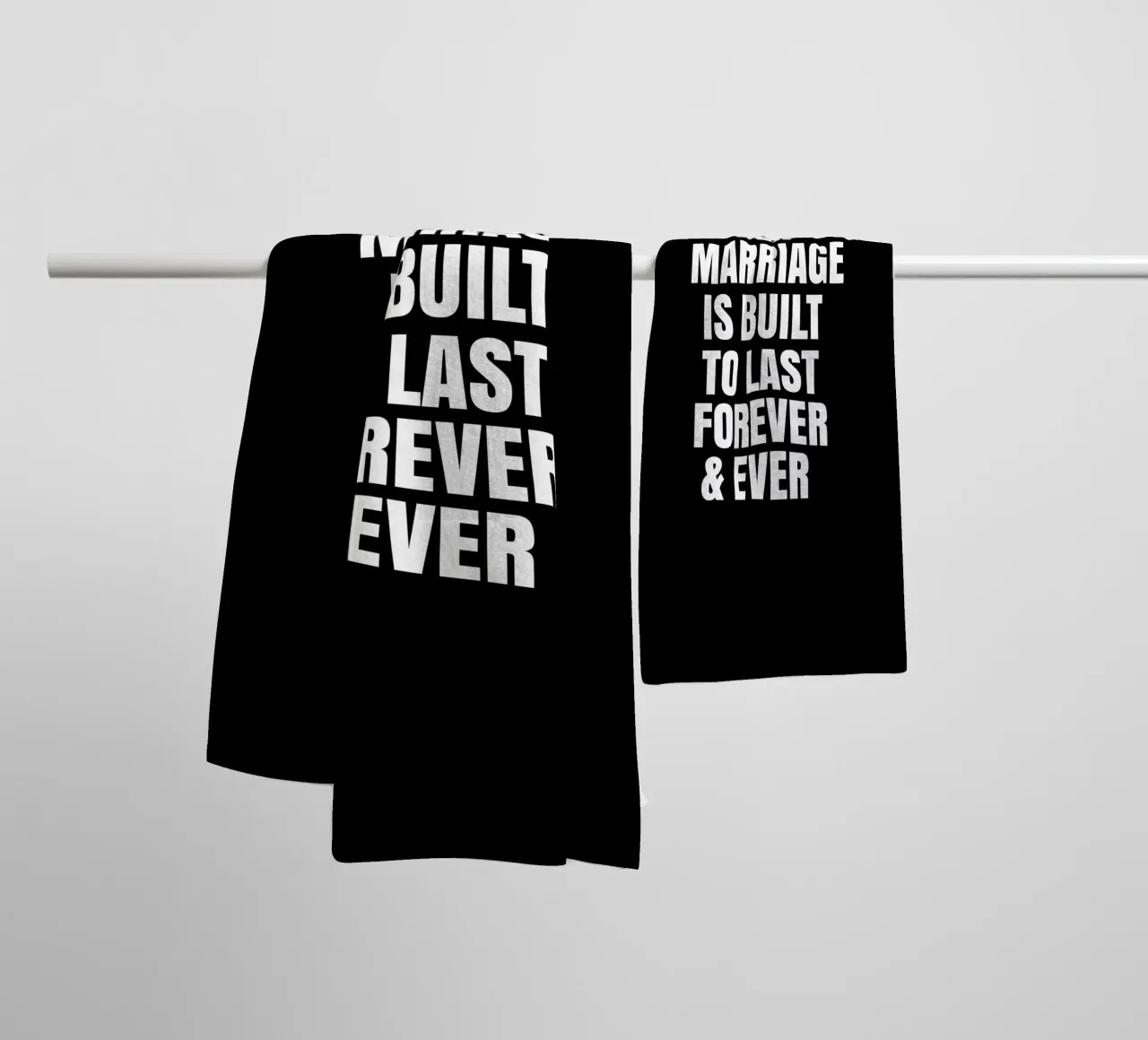 Our marriage is built to last forever and ever asciugamano da bagno da happieeagle