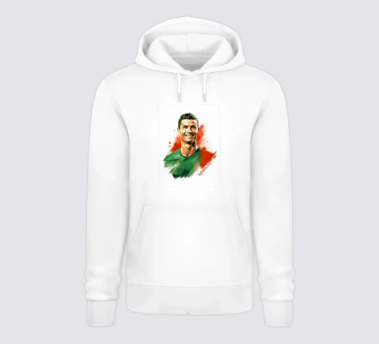 Il gioco di colori del calcio di Ronaldo felpa con cappuccio da Carinaprint