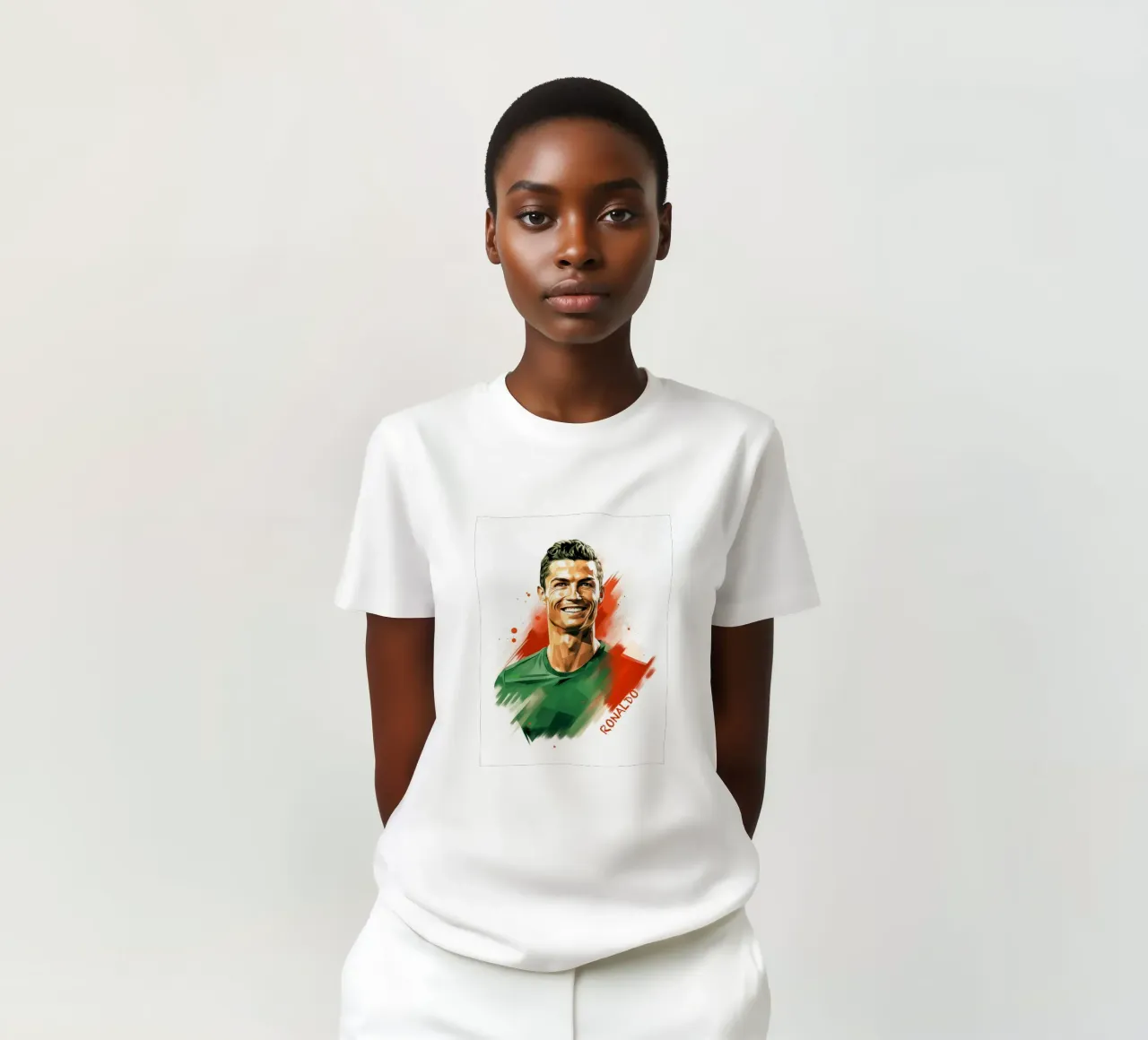 Il gioco di colori del calcio di Ronaldo t-shirt da Carinaprint