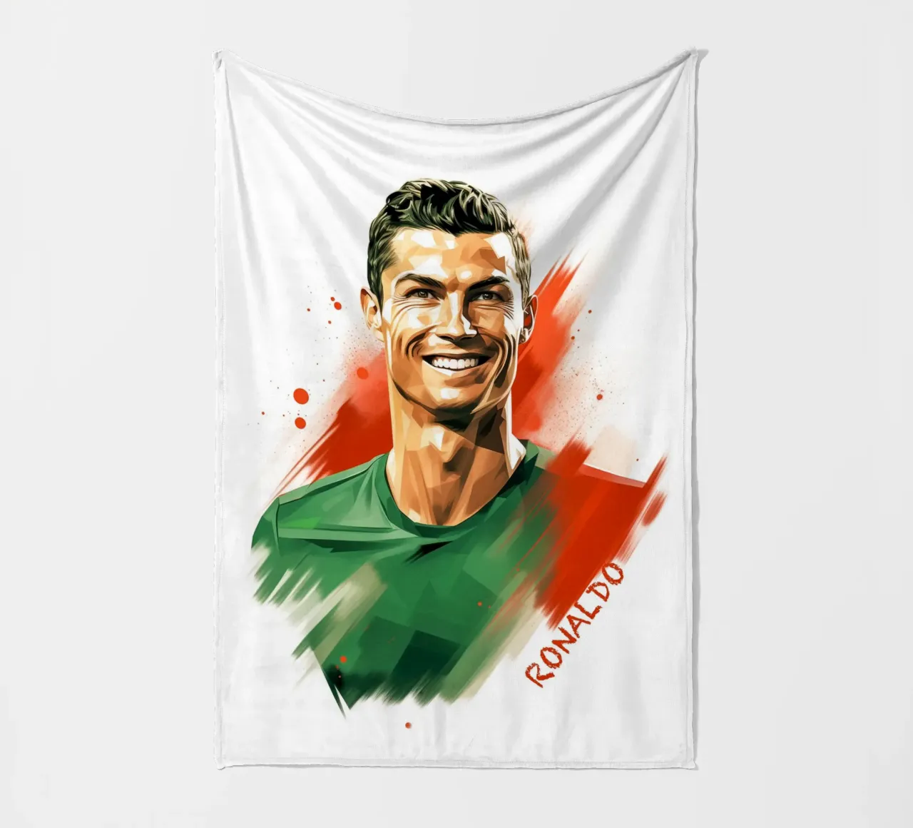 Il gioco di colori del calcio di Ronaldo coperta in pile da Carinaprint