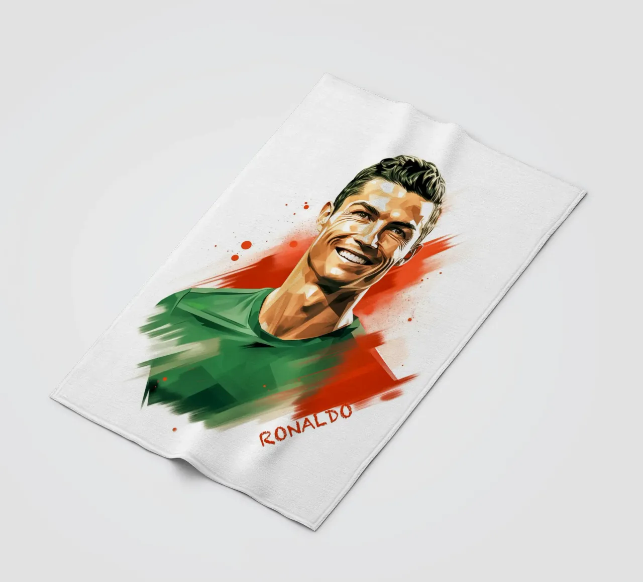 Il gioco di colori del calcio di Ronaldo coperta in pile da Carinaprint