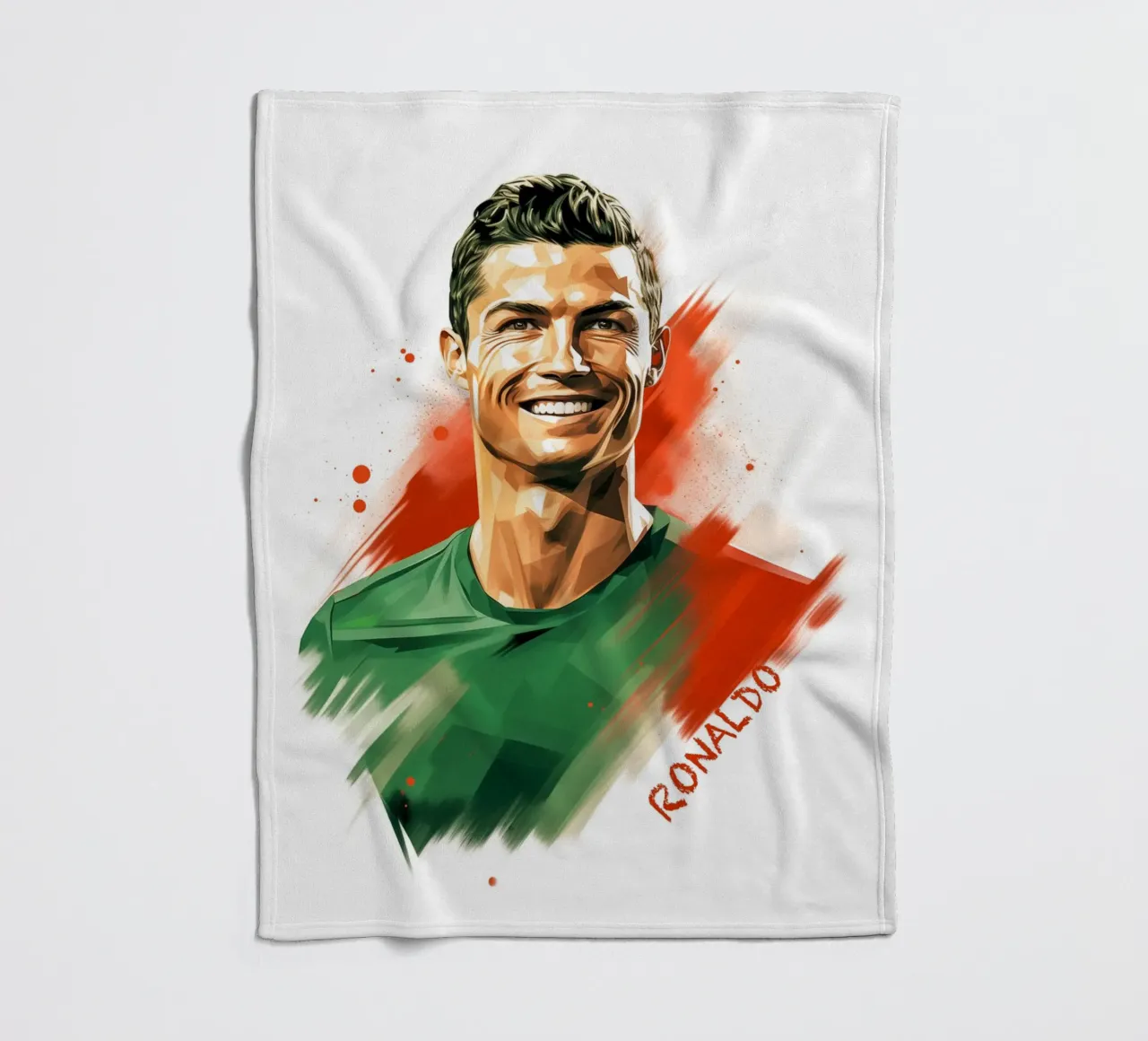Il gioco di colori del calcio di Ronaldo coperta in pile da Carinaprint
