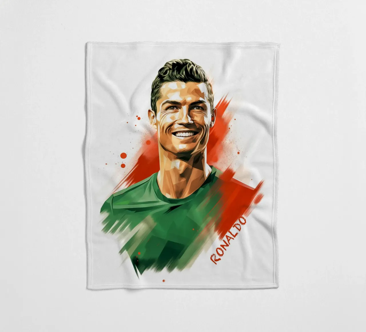 Il gioco di colori del calcio di Ronaldo coperta in pile da Carinaprint