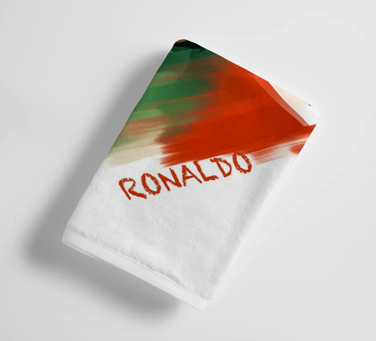 Il gioco di colori del calcio di Ronaldo asciugamano da bagno da Carinaprint