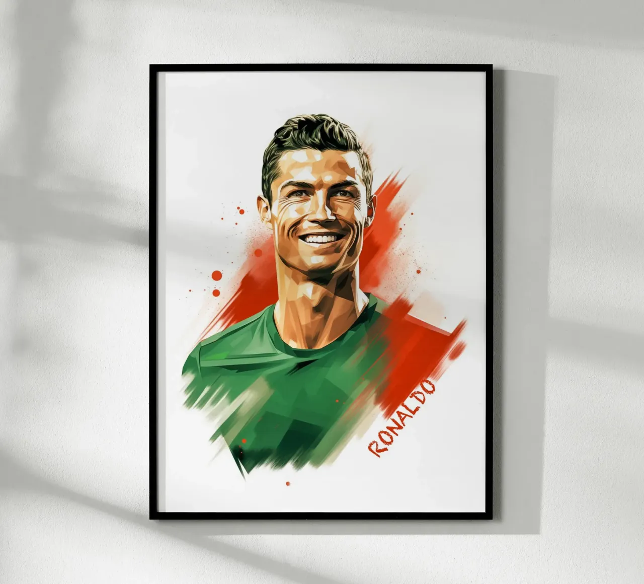 Il gioco di colori del calcio di Ronaldo carta hahnemühle da Carinaprint