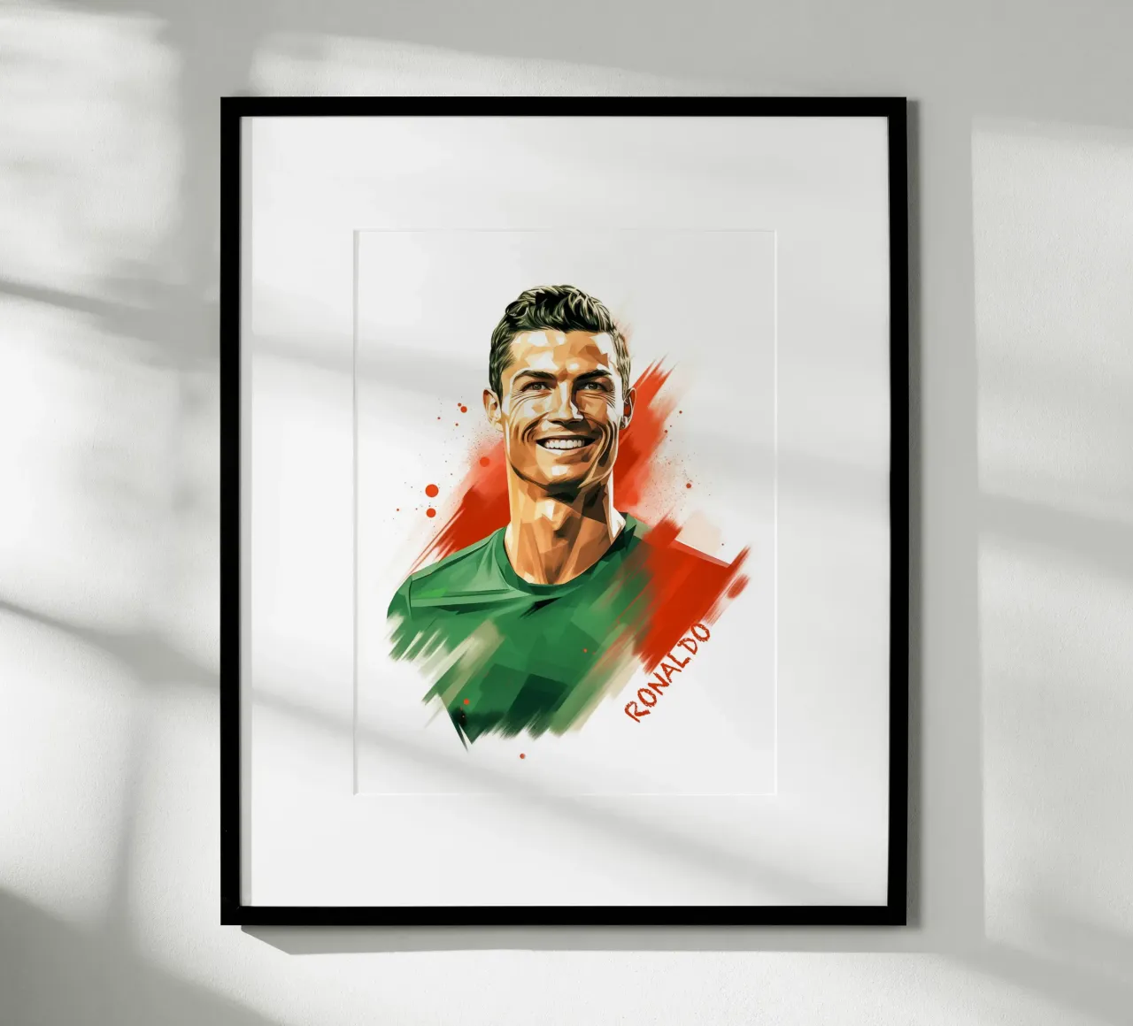 Il gioco di colori del calcio di Ronaldo carta hahnemühle da Carinaprint
