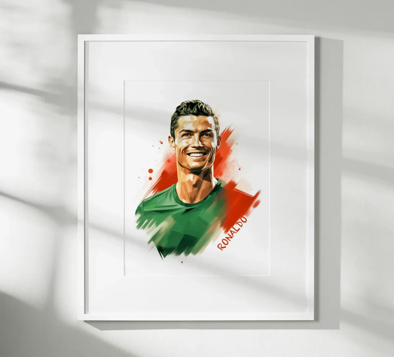 Il gioco di colori del calcio di Ronaldo carta hahnemühle da Carinaprint