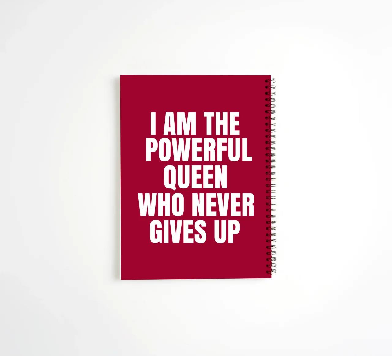 I am the powerful queen who never gives up spiral notebook by happieeagle