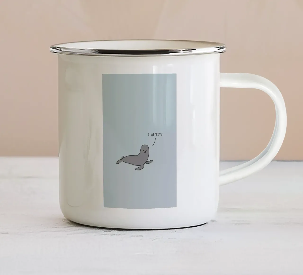 Seal of Approval tazza in smalto da Jaco Haasbroek