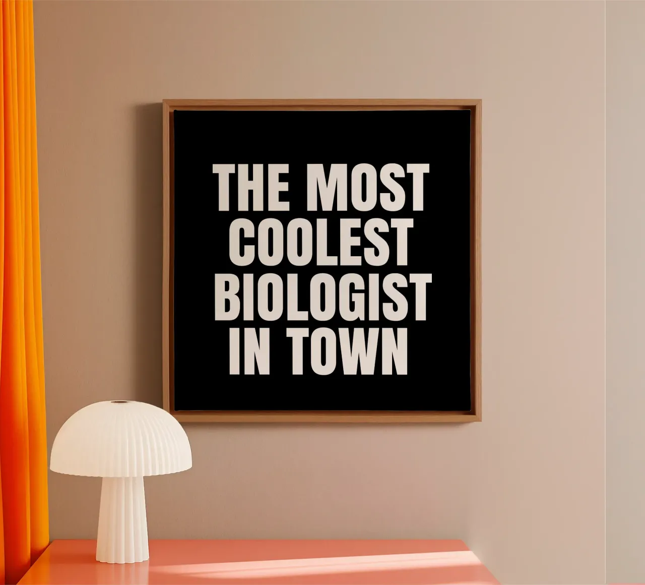 The most coolest biologist in town tela con Cornice a cassetta da happieeagle