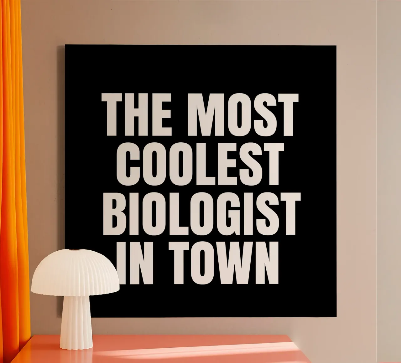 The most coolest biologist in town tela con Cornice a cassetta da happieeagle