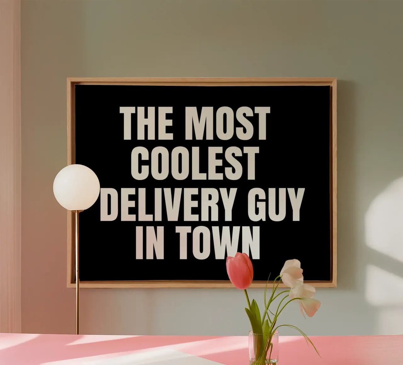 The most coolest delivery guy in town tela con Cornice a cassetta da happieeagle