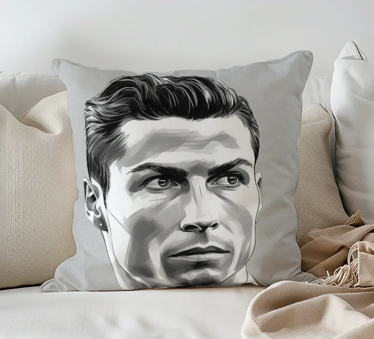Ronaldo Champion in Skizze cuscino da Carinaprint