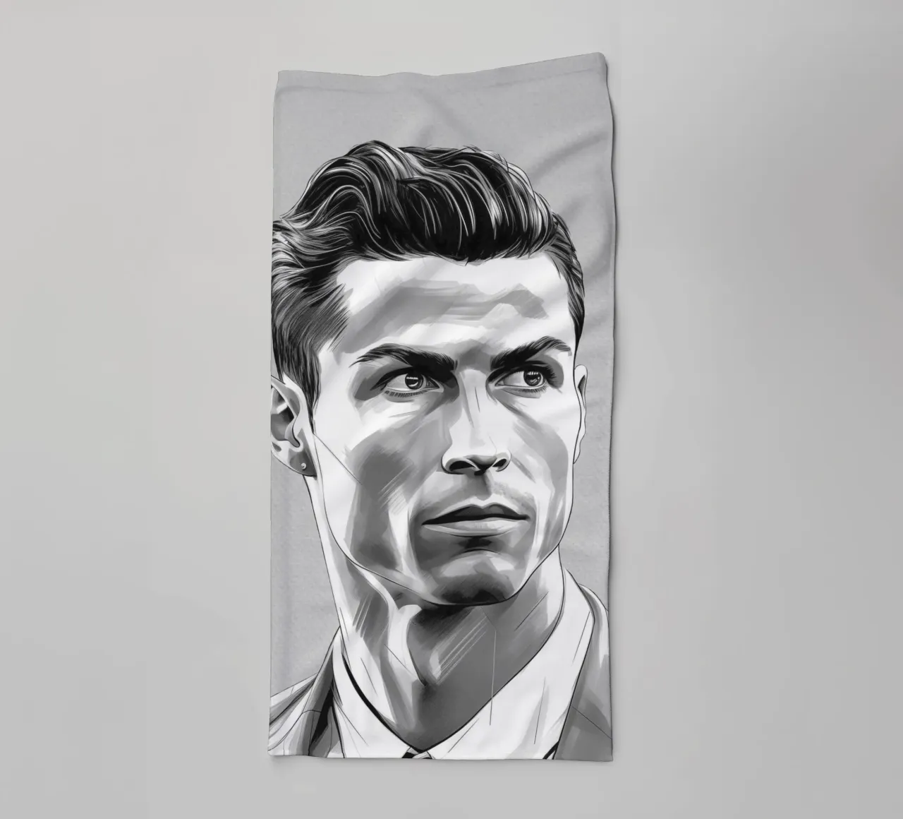 Ronaldo Champion in Skizze asciugamano da bagno da Carinaprint