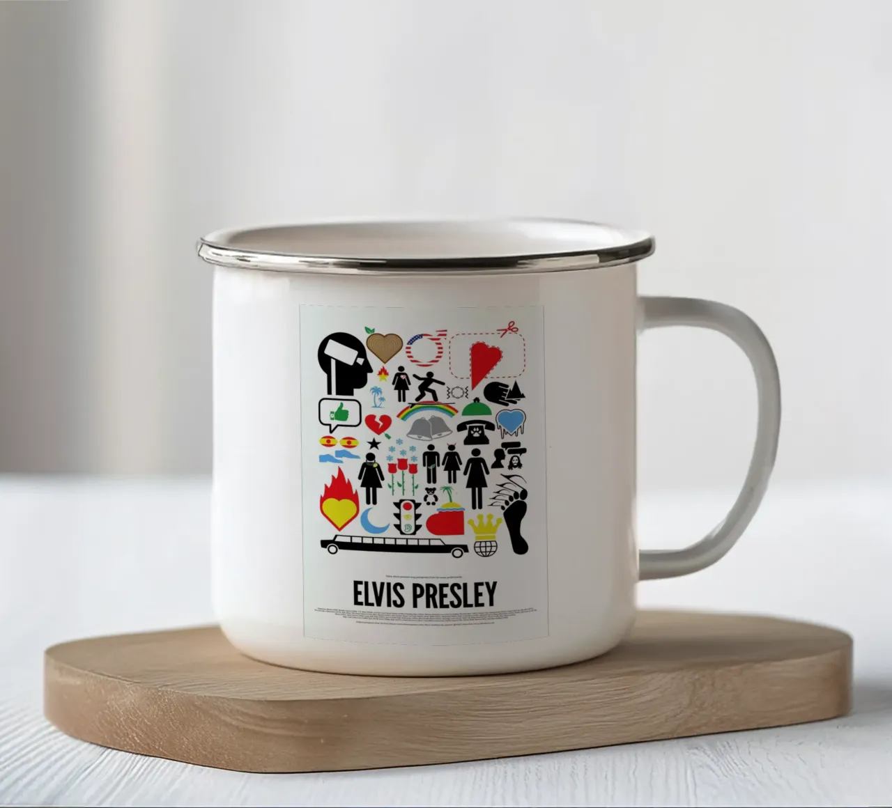 Elvis Presley tazza in smalto da Viktor Hertz