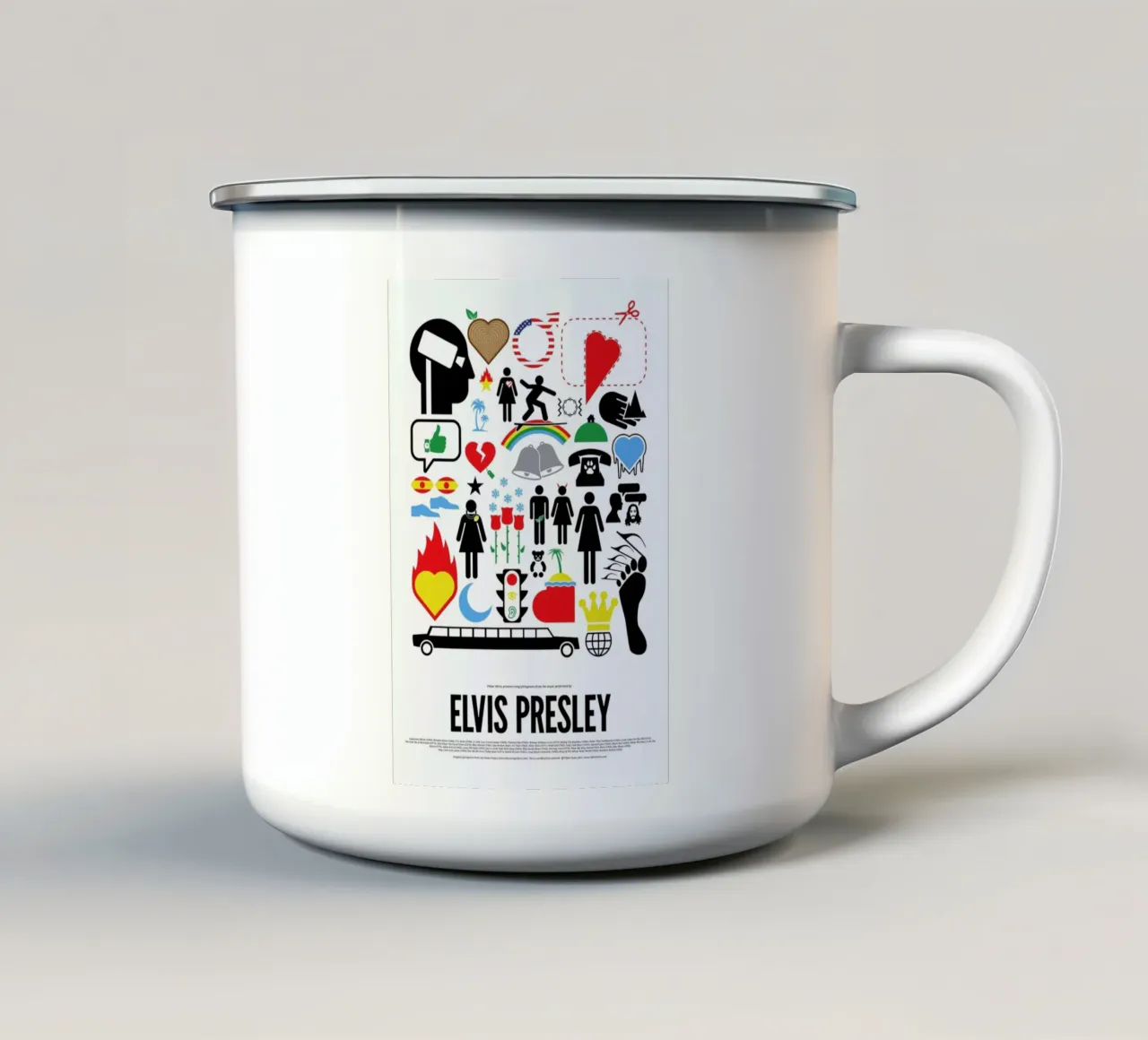 Elvis Presley tazza in smalto da Viktor Hertz