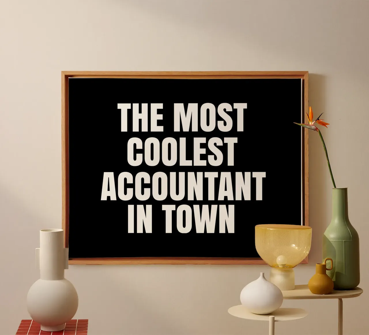 The most coolest accountant in town tela con Cornice a cassetta da happieeagle