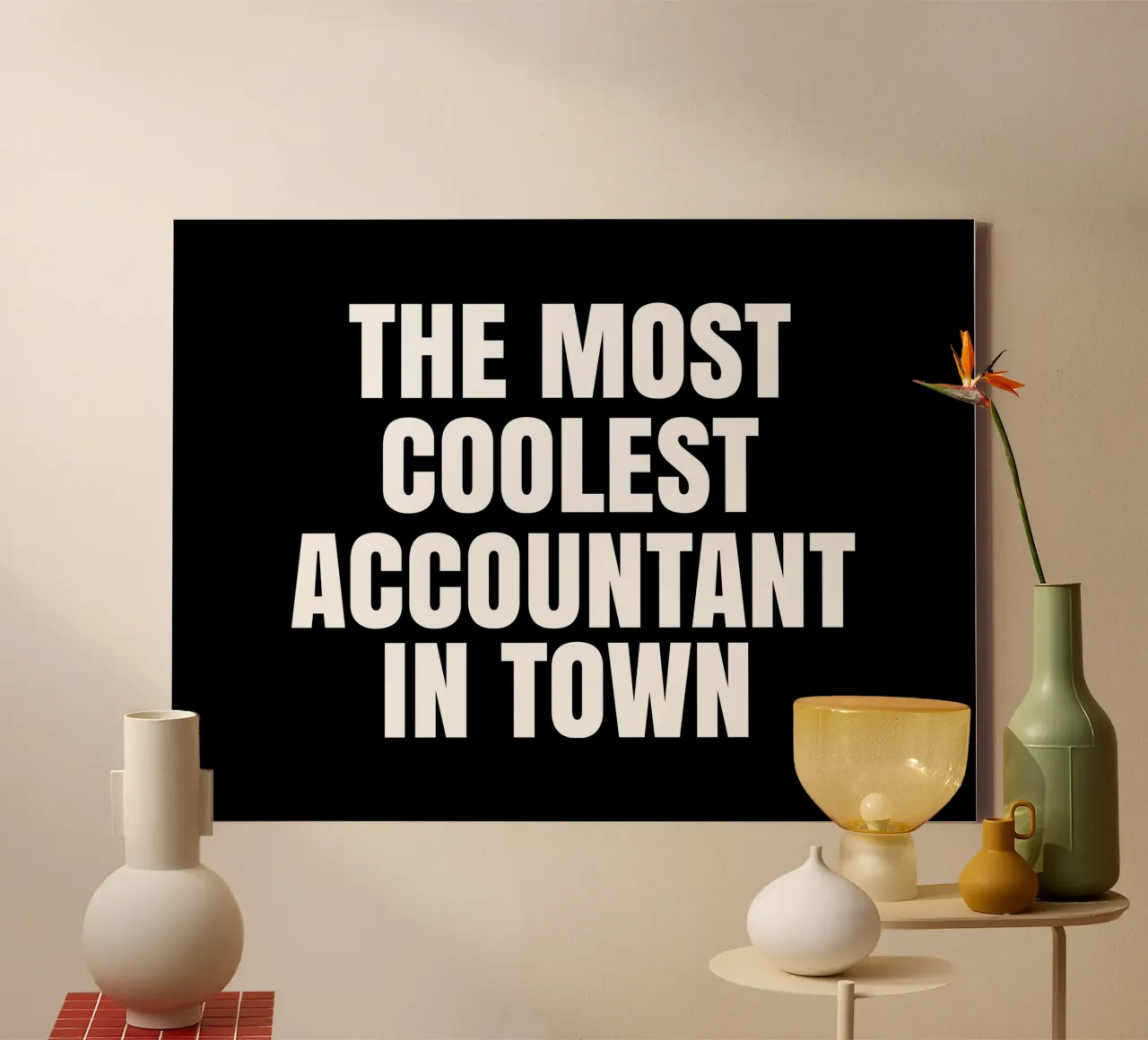 The most coolest accountant in town tela con Cornice a cassetta da happieeagle