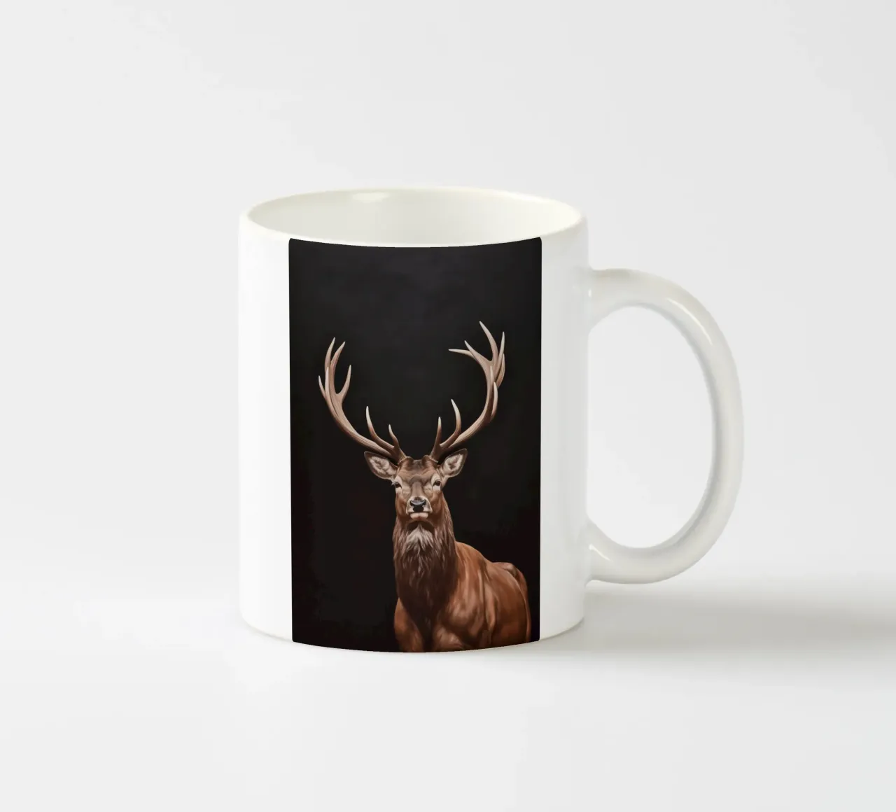 Majestätischer Hirsch Porträt Keramik Tasse von Carinaprint