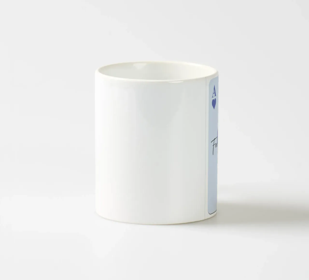 Carta da gioco Asso blu tazza in ceramica da Martina