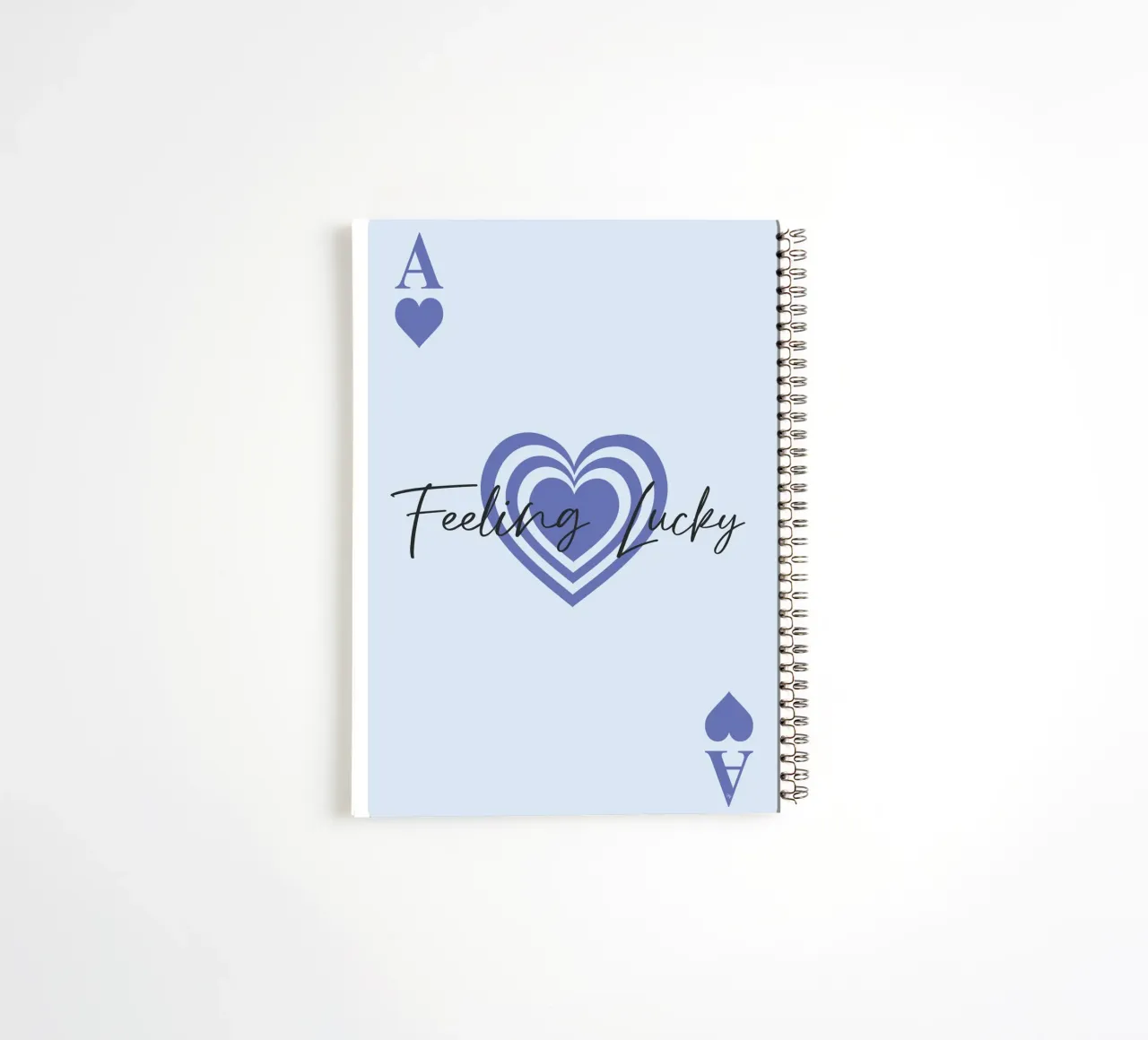 Blue Ace Playing card spiral notebook by Martina