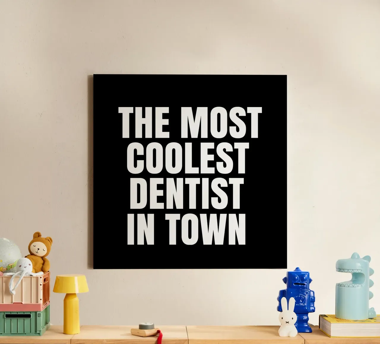 The most coolest dentist in town tela con Cornice a cassetta da happieeagle