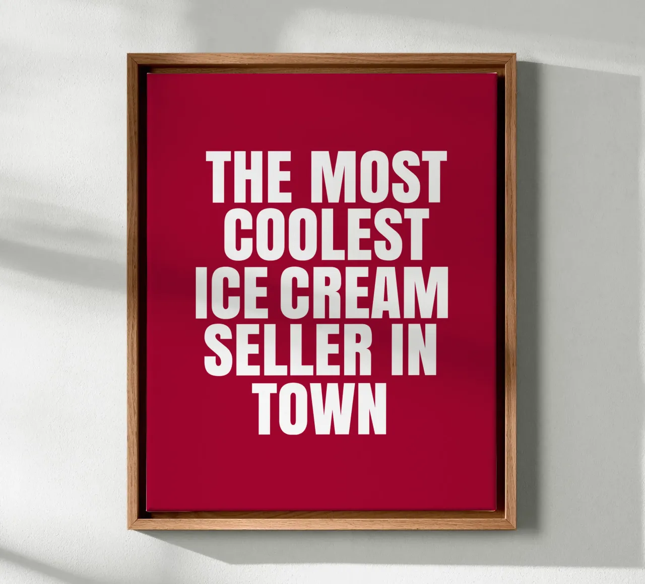 The most coolest ice cream seller in town tela con Cornice a cassetta da happieeagle