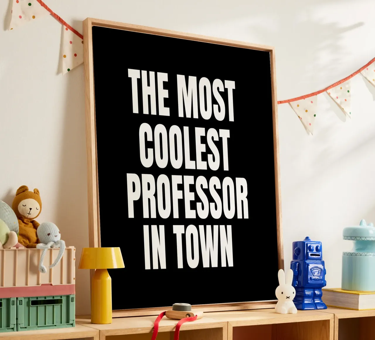 The most coolest professor in town tela con Cornice a cassetta da happieeagle