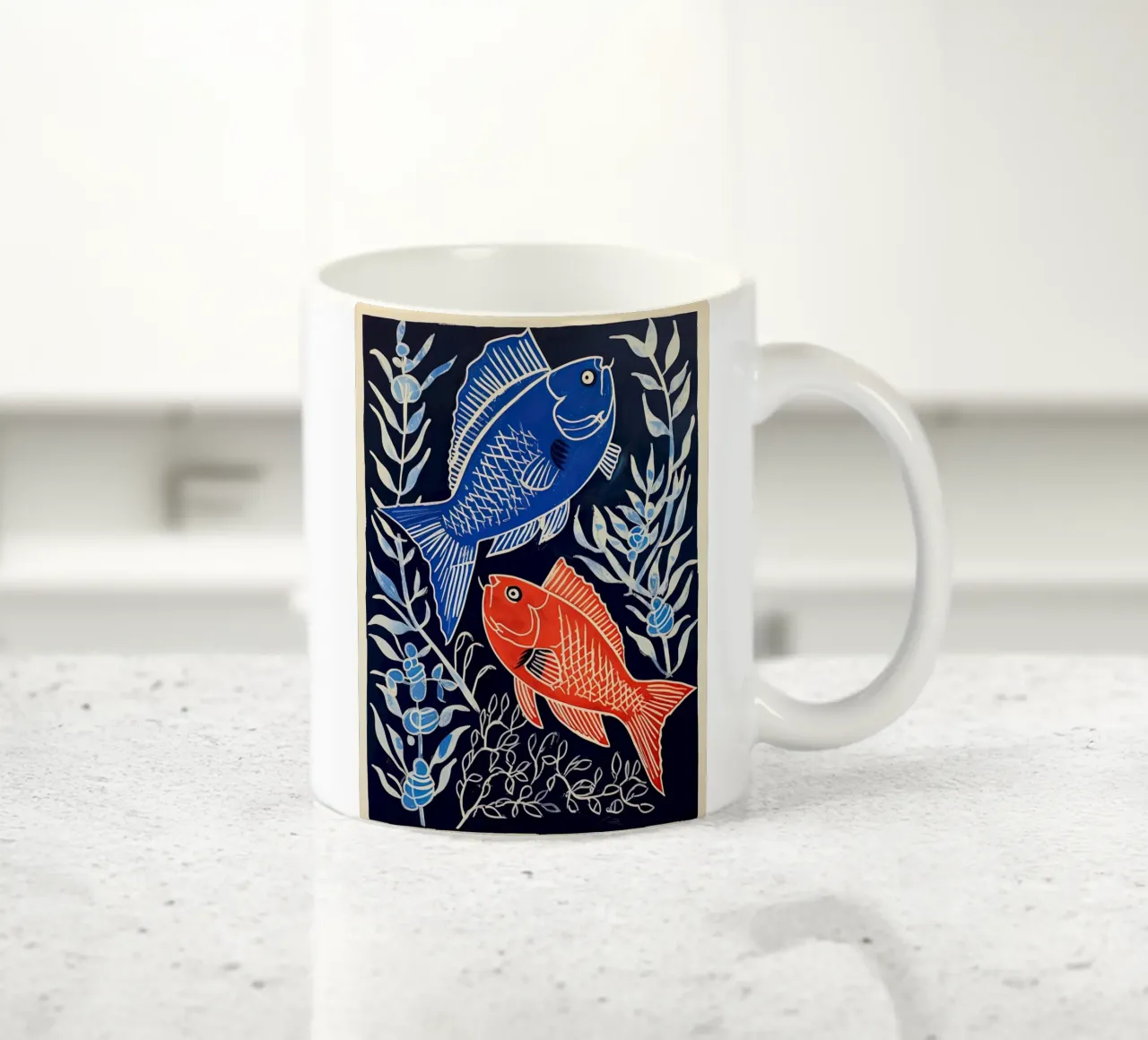 Duetto di pesci tazza in ceramica da DaarbyN