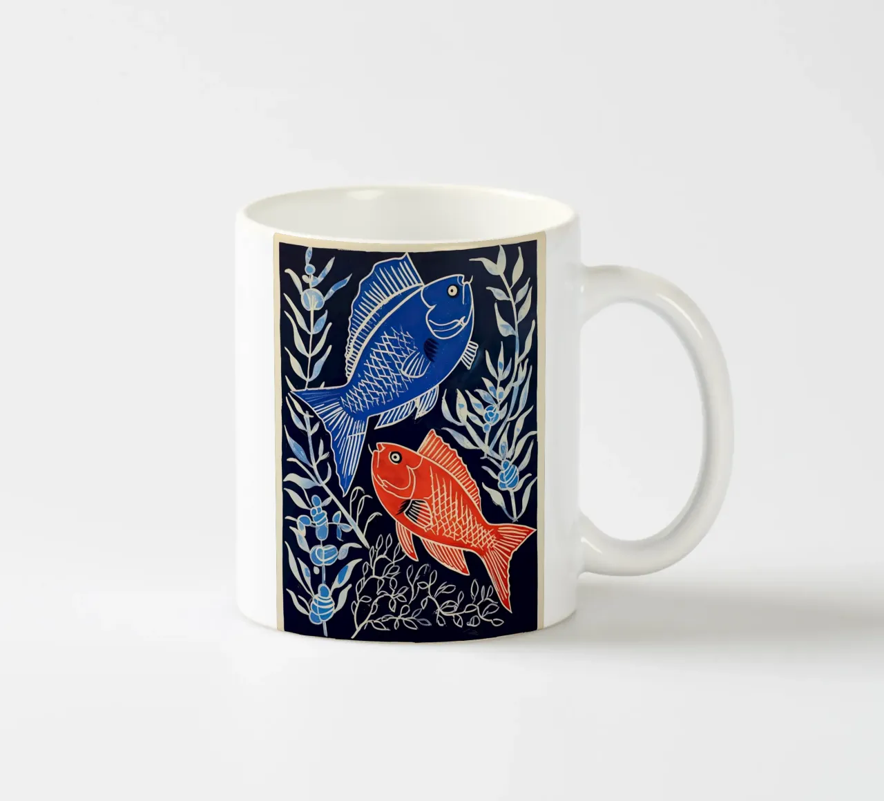 Duetto di pesci tazza in ceramica da DaarbyN