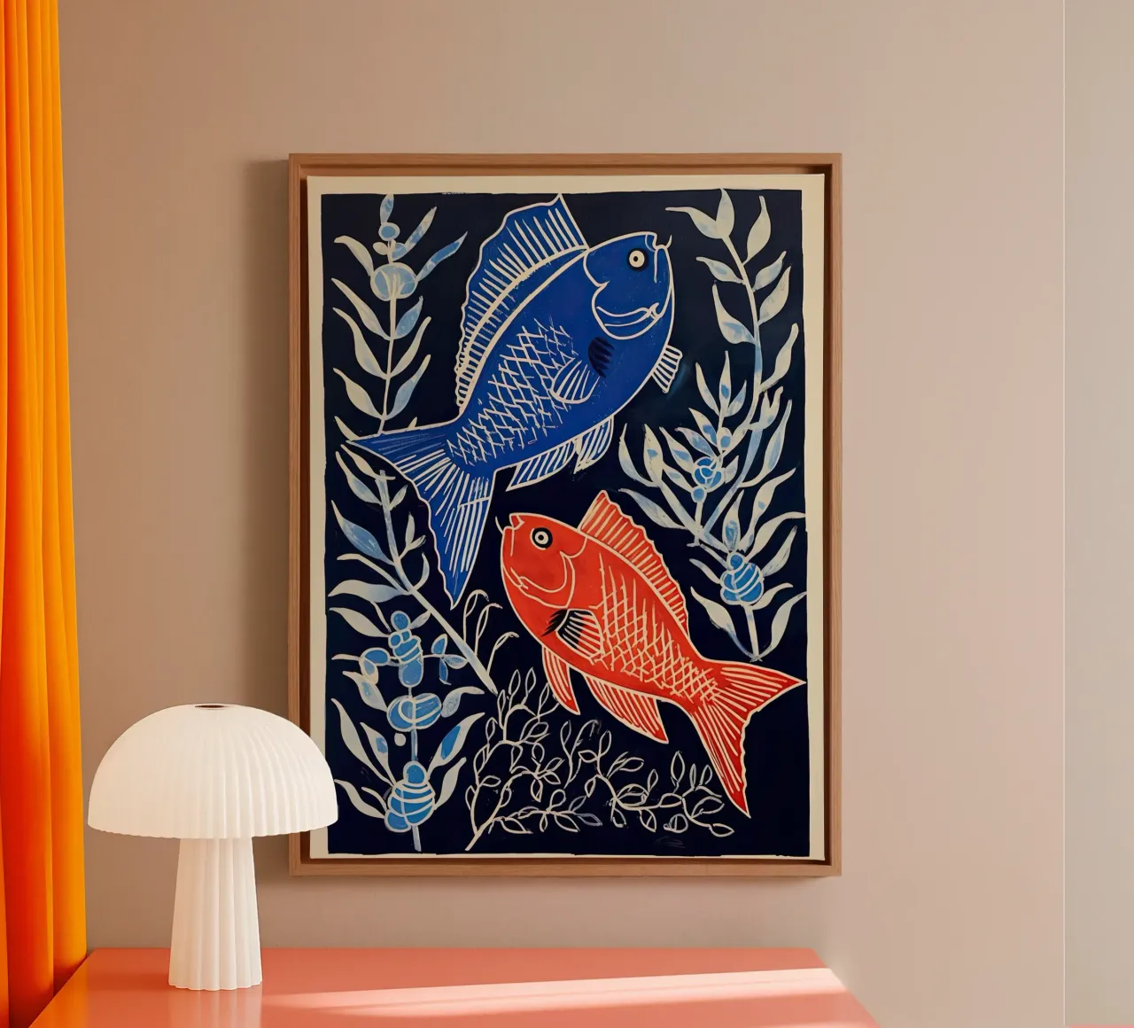 Fish Duet canvas by DaarbyN