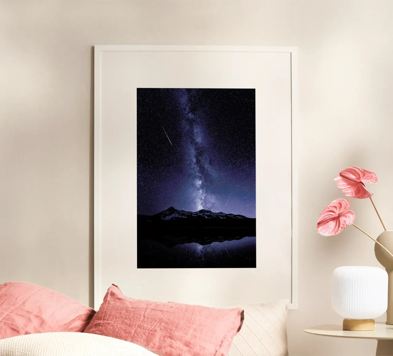 Galaxies Reflection - Toby Harriman poster con telaio in plastica da Pictufy